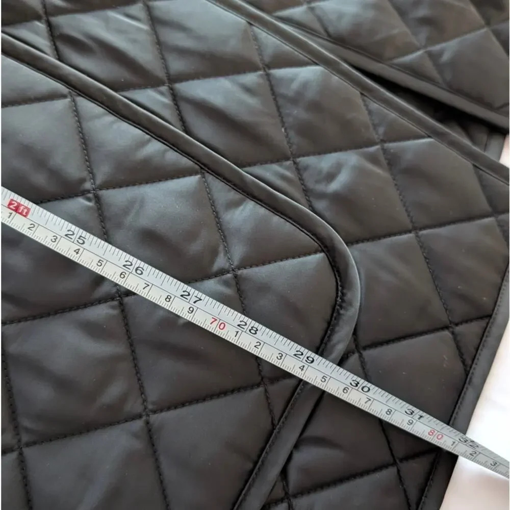 NWT TOTEME Black Scarf-detailed Quilted Recycled-shell Jacket, size IT 40/ US8 - Picture 6 of 9